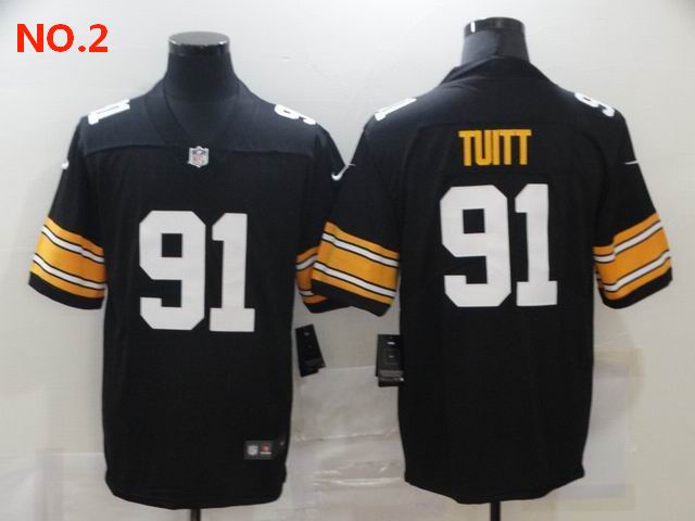 Men's Pittsburgh Steelers #91 Stephon Tuitt Jersey NO.2;